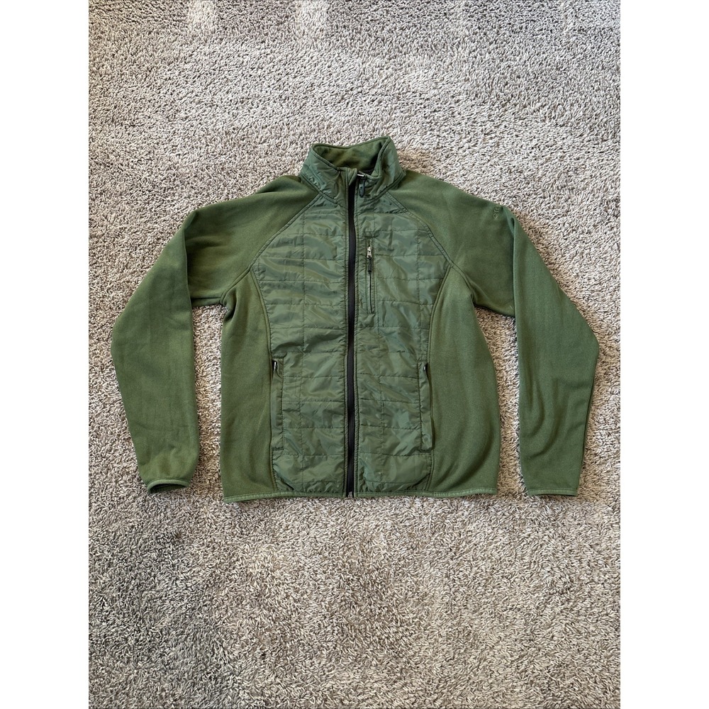 Orvis Full Zip Jacket Olive Green Quilted Lightweight Mens‎ Size Medium M
